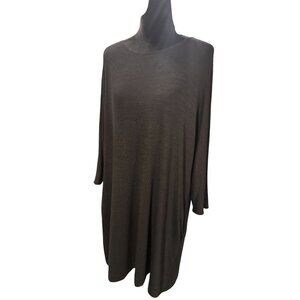 Wilfred Free Oversized Black Knit Tunic Sweater Dress Women's Size Large